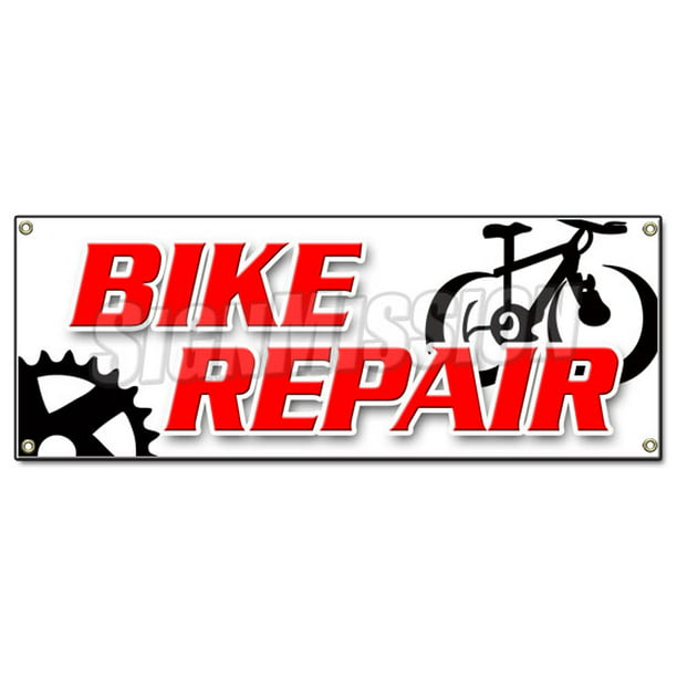 36x96 Bike Rental Banner Sign Bicycle Shop Repair Rent Scooter Cycle 
